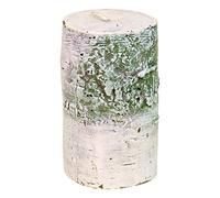 G Decor Birch Tree Log Effect Grey 3D Owl Figure Pillar Candle (Small Tree Log)