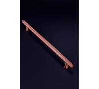 G Decor Chelsea Diamond-Knurled Solid Brass Bar Pull Handle in Rose Gold, 320 mm Centres - Kitchen Cabinet, Cupboard and Drawer Handle, M4 Screws Included