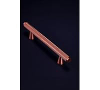 G Decor Chelsea Diamond-Knurled Solid Brass Bar Pull Handle in Rose Gold, 96 mm Centres - Kitchen Cabinet, Cupboard and Drawer Handle, M4 Screws Included
