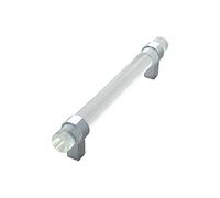 G Decor Clear Glass Cabinet Bar Handles with Chrome Finish Cupboard Pulls Handles (Clear 128mm)