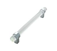 G Decor Clear Glass Cabinet Bar Handles with Chrome Finish Cupboard Pulls Handles (Clear 160mm)