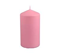 G Decor Henry Velvet Matt Powder Pillar Candles Anniversary New Home Gift (Powder Pink - Medium Pillar)