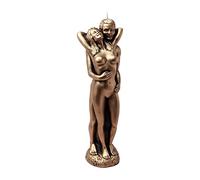 G Decor Infinita Unity Flow Grand Wax Sculpture Candle, Hand-Finished Cast Wax Figures in Gold Finish, Choice for Christmas Gifting, Gallery Curation, or Weddings and Anniversaries