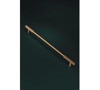 G Decor Mayfair Knurled Solid Brass Bar Pull Handle in Satin Brass, 320 mm Centres - Kitchen Cabinet, Cupboard and Drawer Handle, M4 Screws Included
