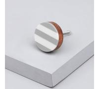 G Decor Modern Zebra White and Gray Stripes Door Knob & Pull Handle