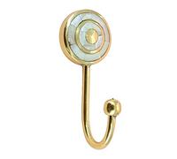 G Decor Mother of Pearl Patterned Gold Brass Coat Hook Wall Organizer Coat Hook (Circle)