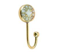 G Decor Mother of Pearl Patterned Gold Brass Coat Hook Wall Organizer Coat Hook (Diamond)