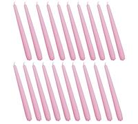 G Decor Pack of 2,10 or 20 Coraline Tall Candlesticks Matt Dinner Candles Mixed Colours Church Tapers Dinner Candles Sticks, Great for Weddings and Christmas (Set of 20 Pink)