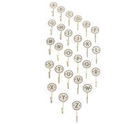 G Decor Pub Black and Gold Tile Monogram Alphabet Initial Hooks (W)