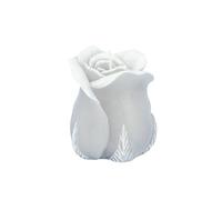 G Decor Rosabella Grey Mist Rose Hand-Finished Sculpted Rose Candle in Gentle Grey, Great for Weddings Decor, Memorial Candles, Date Nights, Gifts and More
