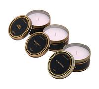 G Decor Set of 3 Scented Black Tin Candles, Angel Flower, Honeysuckle & Redcurrant Ivy, Relax, Unwind & Calm Collection. Great for Home Display, Relaxing Moments and Gifts