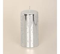 G Decor Silver Sparkling Candles Perfect for Decoration, Gift, Christmas, Dinner Party, Family Evening, and More! (Large Pillar)