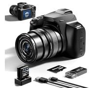 G Digital Camera, 4K and 64MP Camera for Photography, Video Camera, 40x Zoom Vlogging Camera for Youtube with Flash, WiFi and HDMI Output, 32GB SD Card