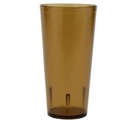 G.E.T. Heavy-Duty Plastic Restaurant Tumblers, 24 Ounce, Amber (Set of 4)