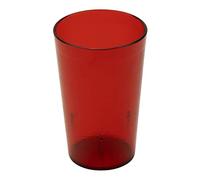 G.E.T. Heavy-Duty Plastic Restaurant Tumblers, 9.5 Ounce, Red (Set of 4)