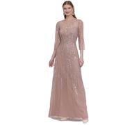 G EVE Women's Maxi Dress - 3/4 Sleeve Beaded, Round Neck Cocktail Gown with Sparkling Embellishments | Polyester Evening Wear for Wedding Guest, Mother of The Bride & Bridesmaids | 8 to 20 UK