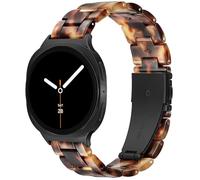 G-ficu Resin Band Fits Samsung Galaxy Watch 8 7 6 5 4 Strap 40mm 44mm/8 Classic 46mm Women Men, Light Band for Samsung Watch Strap, Cute Bracelet for Galaxy Watch 8 Strap, Tortoise Shell