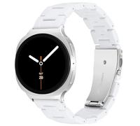 G-ficu Resin Band Fits Samsung Galaxy Watch 8 7 6 5 4 Strap 40mm 44mm/8 Classic 46mm Women Men, Light Band for Samsung Watch Strap, Cute Bracelet for Galaxy Watch 8 Strap, White