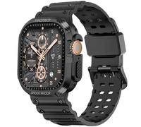 G-ficu Rugged Protective Band and Case for Apple Watch Ultra Band Ultra 2 Bands 49mm, Metal Double Tongue Buckle, Shockproof Durable Bumper Military Sport iWatch Ultra 49mm Strap with Armor Cover Case