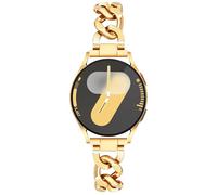 G-ficu Slim Cowboy Chain Straps Compatible with Samsung Galaxy Watch 7 6 5 4 FE Strap 40mm 44mm for Women, 20mm Metal Replacement Band for Samsung Watch 7 Strap/6 Classic/5Pro/4 Classic, Gold