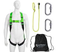 G-Force Fall Arrest Adjustable Height Safety Harness Kit for Restraint Work & Access Equipment (M-XL)