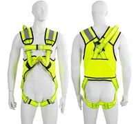 G-Force P30 Yellow High Visibility 2 Point Full Body Height Safety Fall Arrest Protection Harness (M-XL)
