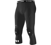 G-Form Pro 3/4 Padded Compression Pants - Compression Workout Pants for Men - Black, Adult Large