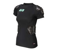 G-Form Women's Pro-X3 Short Sleeve Shirt - Bike Guard Undershirt for Women - Protective Biker Gear with Padding - Short Sleeve Bike Shirt for Biking, Skating & Snow Sports - Black, Women Medium