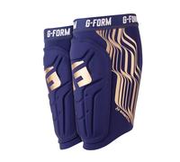 G-Form V2 Soccer Shin Guards, Navy/Gold, Adult Small