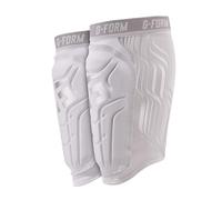 G-Form V2 Soccer Shin Guards, White/Platinum, Adult Medium