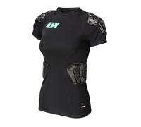 G-Form Women's Pro-X3 Short Sleeve Shirt - Bike Guard Undershirt for Women - Protective Biker Gear with Padding - Short Sleeve Bike Shirt for Biking, Skating & Snow Sports - Black, Women Medium