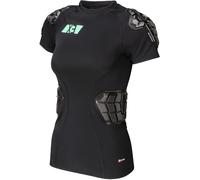 G-Form Women's Pro-X3 Short Sleeve Shirt - Bike Guard Undershirt for Women - Protective Biker Gear with Padding - Short Sleeve Bike Shirt for Biking, Skating & Snow Sports - Black, Women Small