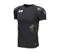 G-Form Youth Pro-X3 Short Sleeve Shirt - Youth Padded Compression Shirt for Bike Riding, Motocross, Skateboarding & More - Protective Bike Guard Undershirt - Black, Large/X-Large