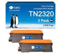 G&G TN2320 Toner Compatible with Brother TN-2320 TN2310 for Brother MFC-L2700DW MFC-L2700DN MFC-L2720DW HL-L2340DW HL-L2300D DCP-L2520DW DCP-L2540DN MFC-L2740DW (2 Black)