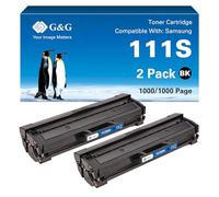 G&G Toner Cartridge Compatible with Samsung Xpress M2070W Toner MLT-D111S for M2070 M2026W M2020 MLT-D111L (2 Black)