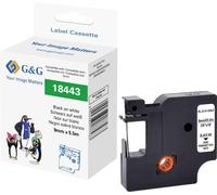 G&G Vinyl Labelling Tape Colour: White Writing Colour: Black 9mm 5.5m