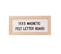 G GAMIT Small Magnetic Felt Letter Board 11x5Inch with Changeable Letters and Numbers, Message board Letter Sign Board in Wood Frame for Anoucement&Notification(White)