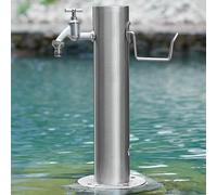 g Garden Hose Stand, Frost-Resistant Stainless Steel Faucet for Ground Mount, Patio Water Post, 50cm Height, 10.5cm Top Diameter, Outdoor Watering Solution.