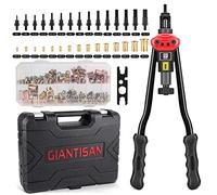 G GIANTISAN 16-Inch Rivet Nut Tool Rivet Nut Kit with 15 SAE & Metric Mandrels, 236pcs Rivnut Assortment Kit and Rugged Carrying Case