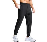 G Gradual Men's Golf Joggers Pants with Zipper Pockets Stretch Sweatpants Slim Fit Track Pants Joggers for Men Work Running, Black, Medium