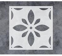 G GSS Designs Stencils Large 12x12 Inch Floor and Wall Stencils for Painting Concrete Patio, Milky White