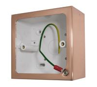 G&H 719BC 1 Gang Bright Copper Surface Mounted Single 44mm Pattress Box