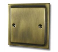 G&H Brassware TAB31 Victorian Antique Brass Single Black Plate