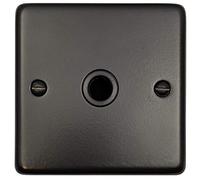 G&H CFB79B Standard Plate Matt Black 1 Gang Flex Outlet Plate