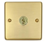 G&H CSB285 Standard Plate Satin Brushed Brass 1 Gang Intermediate Toggle Light Switch