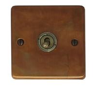 G&H CTC285 Standard Plate Tarnished Copper 1 Gang Intermediate Toggle Light Switch