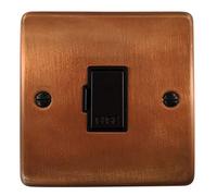 G&H CTC90B Standard Plate Tarnished Copper 1 Gang Fused Spur 13A Unswitched