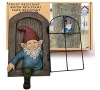 G&H Decor - 29cm Tree Gnome Exiting Door - Garden Fairy Door - Suitable for Indoor or Outdoor Use - Frost and Fade Resistant Ornaments - Knome Villages Garden Decorations