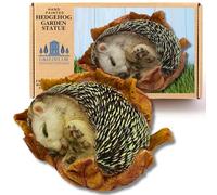 G&H Decor Animal Garden Ornaments - Realistic Cute 14cm Hedgehog Sleeping Statue - Hand Painted Figurine Sculpture - Intricate Detail for Indoor or Outdoor Use - Weather Resistant Hedgehog Gifts