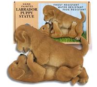 G&H Decor - Garden Labrador Statue - Hand Finished Yellow Lab Realistic Dog with Intricate Detail - Suitable for Indoor or Outdoor Use - Frost Resistant Dog Decorations (Playing)